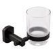 Склянка з тримачем Qtap Liberty настінний QTLIBBLM1158 Black SD00040020 фото 1