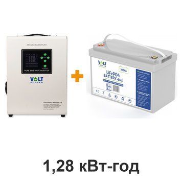 Комплект питания LiFePO4, 1,28 кВт-ч, 0,6 кВт, VOLT SINUS PRO 900 E PLUS + 6AKLI10012 купить - MagicHata