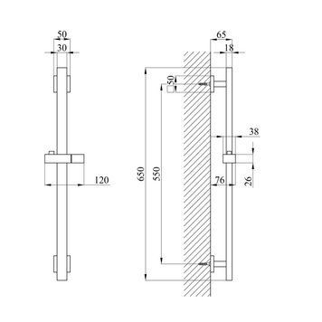 Штанга для душа Kroner KRP Edelstahl Kubus - SCH230 CV034876 фото
