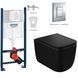 Комплект інсталяція з унітазом Grohe Koller Pool Kvadro сидіння soft-close, чорний фото 1