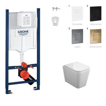 Комплект инсталляция с унитазом Grohe Koller Pool Trend сиденье soft-close купить - MagicHata