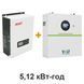 Комплект питания LiFePO4, 5,12 кВт-ч, 3 кВт, MUST PV18-3024VMPK + VOLT 6AES240020 фото 1