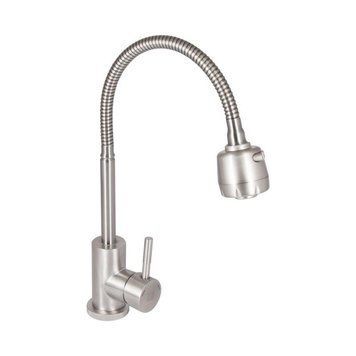 Смеситель для кухни Lidz Aria 015F41 с гибким изливом (k35) LDARI015F41NKS45306 Nickel SD00051430 фото