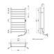 Полотенцесушитель электрический Kroner KRP Hitze-Stets CHR8753-10T CV035346 фото