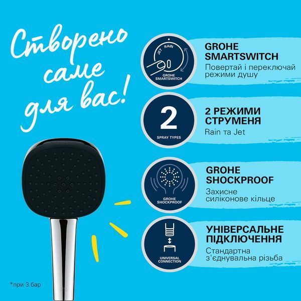 Душевой гарнитур Grohe Vitalio Comfort 110 26928001 CV036764 фото