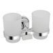 Стакан з тримачем Lidz Oreo 0402 подвійний настінний (матове скло) LDORE0402CRM22164 Chrome SD00028261 фото 1