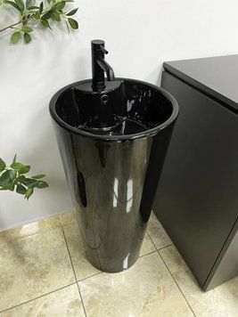 Раковина підлогова VBI BOLONIA GLOSSY чорний купити &mdash; MagicHata