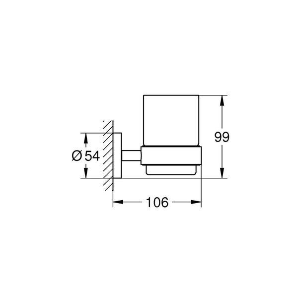 Стакан з тримачем для ванної кімнати Grohe QuickFix Start 411942430 CV033752 фото