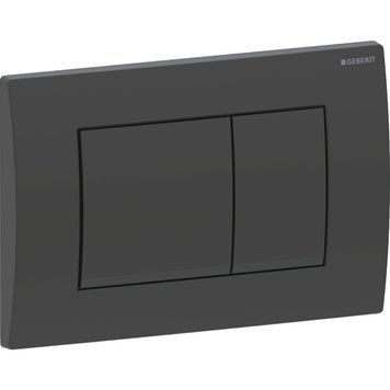 DELTA20 SQUARE змивна клавіша для подвійного змиву, чорний матовий Арт. 115.137.14.1 103491 фото
