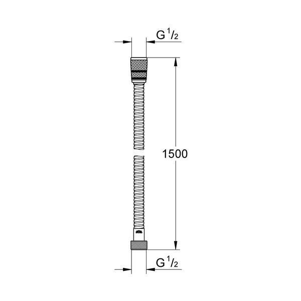 Шланг для душа Grohe VitalioFlex Metal Long-Life TwistStop 1500 мм 22101000 CV033724 фото