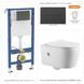 Инсталляция GEBERIT Delta50 черная с унитазом с биде ASIGNATURA Simple Bend фото 2