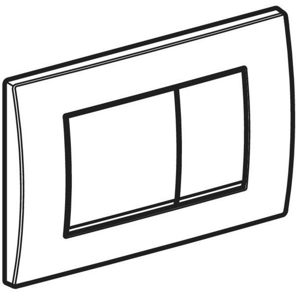 Клавиша смыва GEBERIT Delta 20 Square хром матовый, для Duofix Delta купить - MagicHata