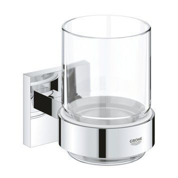 Стакан з тримачем для ванної кімнати Grohe QuickFix Start Cube 41097000 CV033406 фото