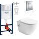 Комплект інсталяція з унітазом Grohe Asignatura Simple Bend безобідковий, сидіння soft-close, хром, вбудований фото 1