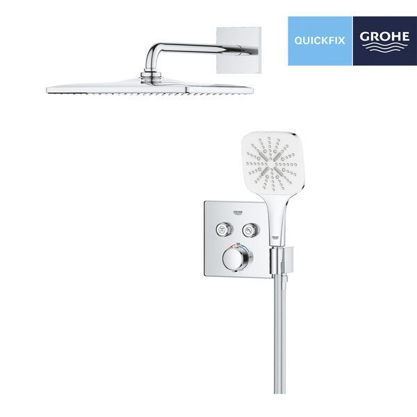 Душевая система скрытого монтажа термостатическая Grohe QuickFix Precision SmartControl Cube 34876000 CV033248 фото
