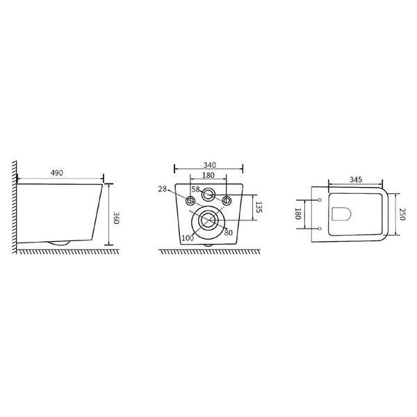 Комплект инсталляция с унитазом Grohe Rivera Borneo Rimless безободковый, сиденье soft-close купить - MagicHata