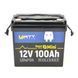 Акумулятор LiFePO4 WATTCYCLE WT12V100AH100MINIBT, 12,8 В, 100 А-год фото 2