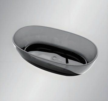 Ванна VBI VESUVIO BLACK 170 x 78 отдельностоящая стеклянная VBI-075001 фото