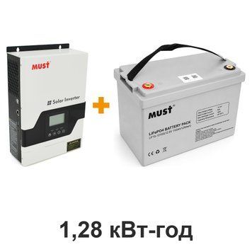 Комплект живлення 1,28 кВт-год, потужність 1 кВт, MUST купити - MagicHata