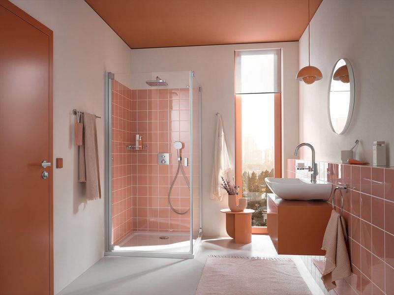 GROHTHERM набор скрытого монтажа с верхним душем 250, цвет хром Арт. 34871000 95482 фото